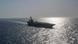 An aircraft carrier on a peaceful sea An aircraft carrier on a peaceful sea