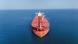 A drone view of the reddish-orange Malta-flagged tanker Agios Fanourios I, an oil tanker that sailed through the Strait of Hormuz A drone view of the reddish-orange Malta-flagged tanker Agios Fanourios I, an oil tanker that sailed through the Strait of Hormuz