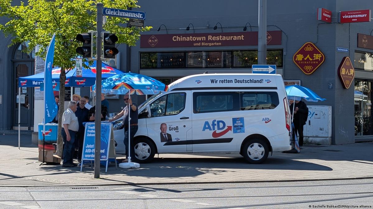 Scenes from an AfD event in the Pasing district of Munich, Germany, May 23, 2026
