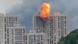Prédio em Moscou atingido por drone