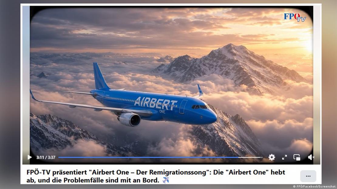 Εικόνα από το προπαγανδιστικό βίντεο του FPÖ „Airbert One" 