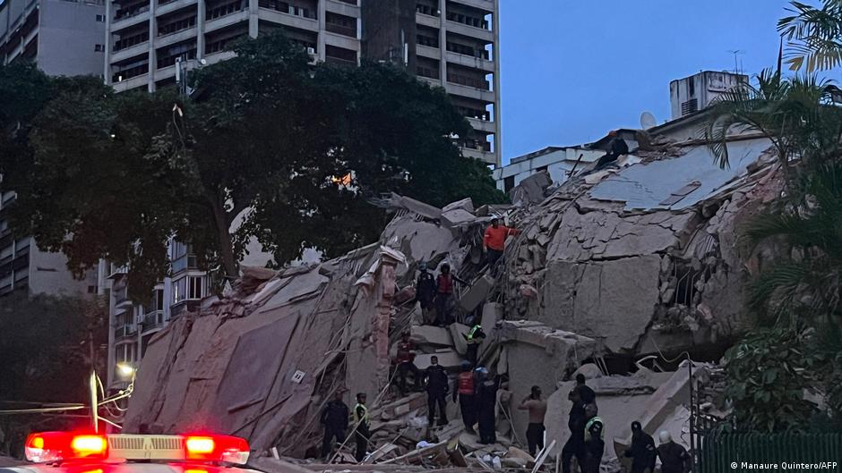 Buildings collapse after major earthquakes hit Venezuela