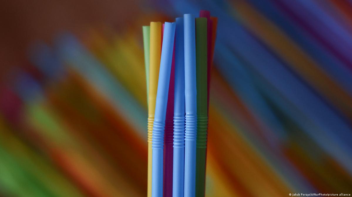 Plastic straws are seen in this illustration photo