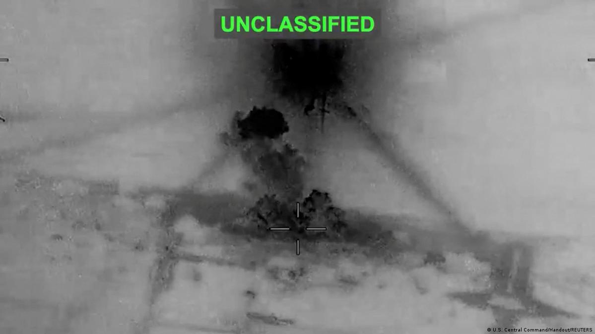 6月26日，一艘货轮遭伊朗无人机攻击后，美国对伊朗目标实施空袭。