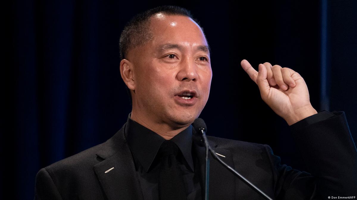 Chinese billionaire Guo Wengui hold a news conference in New York