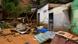 A dilapidated house damaged by a landslide on Jun 30, 2026 A dilapidated house damaged by a landslide on Jun 30, 2026