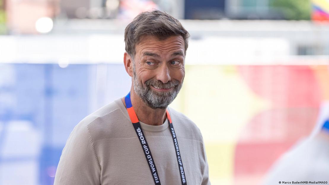 Klopp smiles at the cameras before Germany's 2026 World Cup game vs. Paraguay