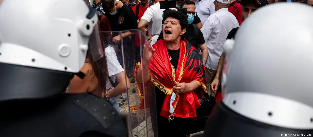 Albanian police fire tear gas at 'Flamingo Revolution' rally