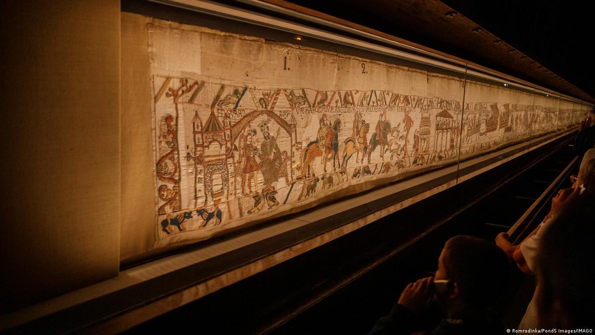 Detail of the Bayeux Tapestry depicting the Norman invasion of England in the 11th Century