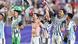 El capitán argentino Lionel Messi (n.º 10, al centro) y su equipo aplauden a los aficionados tras la victoria por 3-1 frente a Suiza en el partido de cuartos de final del Mundial de la FIFA 2026. (11.07.2026)