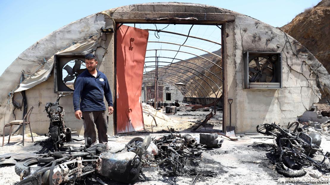 La incendiada localidad de Talat Izar Beni Maouche, en Bugía, Argelia, el 15.07.2026
