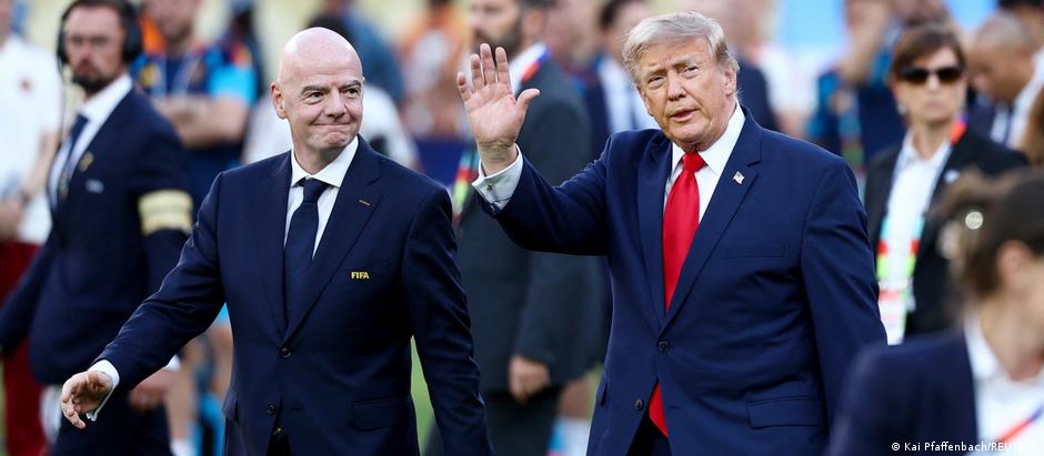A proximidade entre Gianni Infantino e Donald Trump alimenta questionamentos sobre conflitos de interesse no plano da Fifa de atrair investidores privados