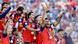 "La Roja" festeja su triunfo ante la selección argentina por 1-0 en la final del Mundial de Fütbol 2026, con Rodri levantando la copa.