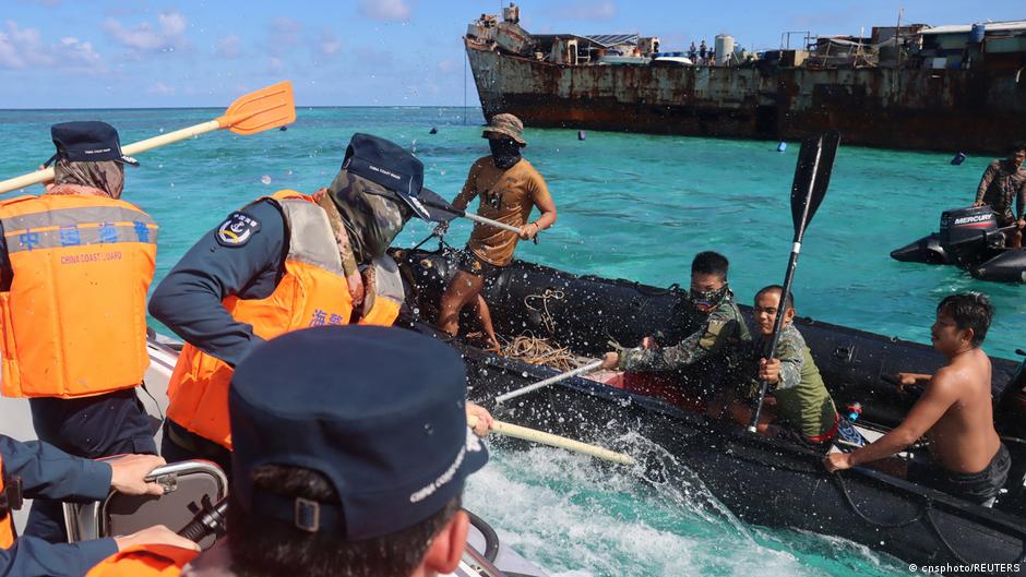 China, Philippines clash at sea before ASEAN summit
