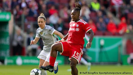 Bernadette Amani playing for Bayern Munich Bernadette Amani playing for Bayern Munich
