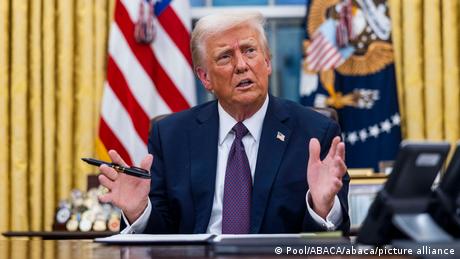 Droht mal wieder mit höheren Zöllen: US-Präsident Donald Trump (Archivbild)