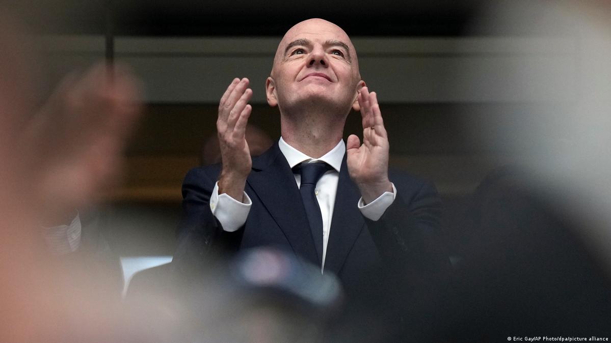 FIFA President Gianni Infantino before the semi-final match between France and Spain on July 14, 2026