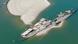 Imagem aérea do navio no Danúbio