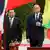 Thailand's Prime Minister Anutin Charnvirakul and Myanmar's President Min Aung Hlaing attend a welcoming ceremony at the Government House in Bangkok, Thailand, August 6, 2026