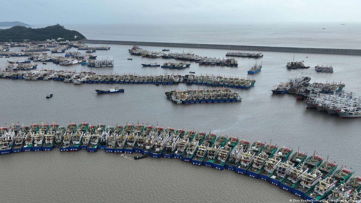 浙江省温岭市全面启动渔船转港避风工作。