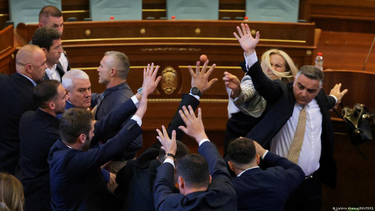 Kosovo MPs scuffle in incident when Kadrijaj throws egg at Kurti