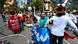 Miembros de comunidades indígenas de diversos estados de México desfilan con trajes tradicionales sobre el Paseo de la Reforma, en Ciudad de México. (09.08.2026)