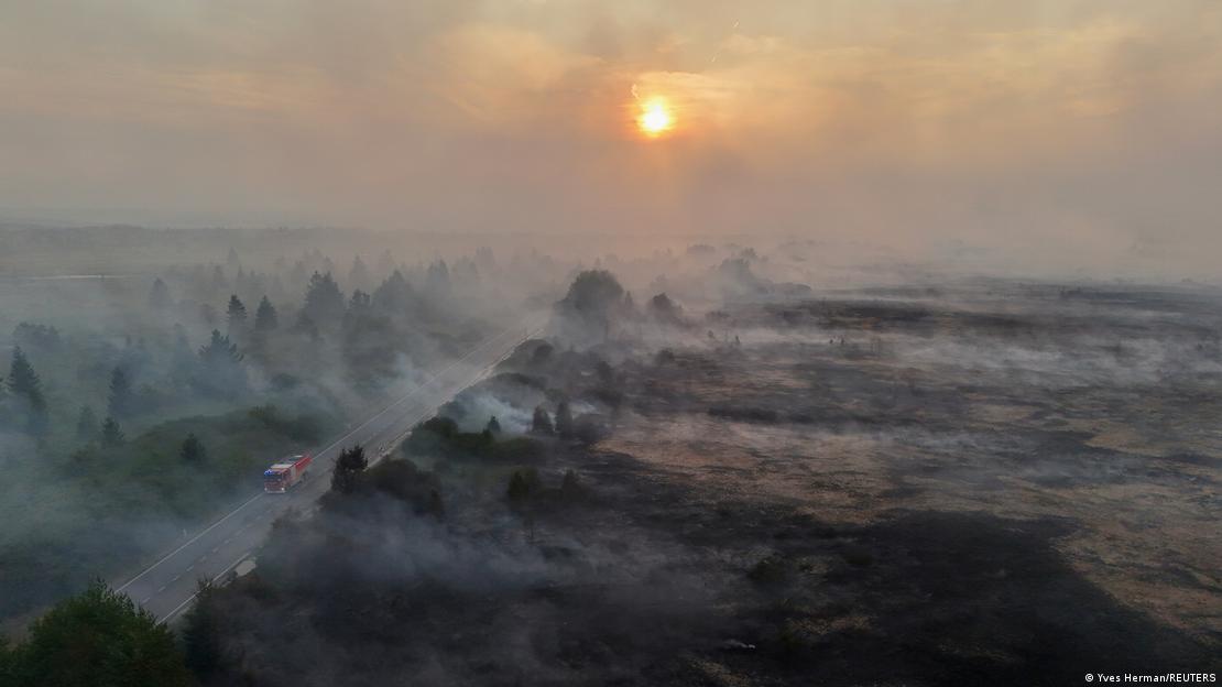 Belgien Waimes 2026 | Drohnenaufnahme des Waldbrands im Hohes Venn
