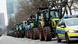 Farmers use tractors to blockade a road in Hamburg, Germany, on December 18, 2023