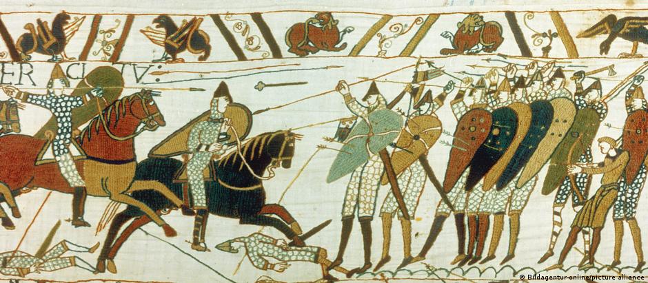 Obra-prima da Alta Idade Média: a Tapeçaria de Bayeux (detalhe)