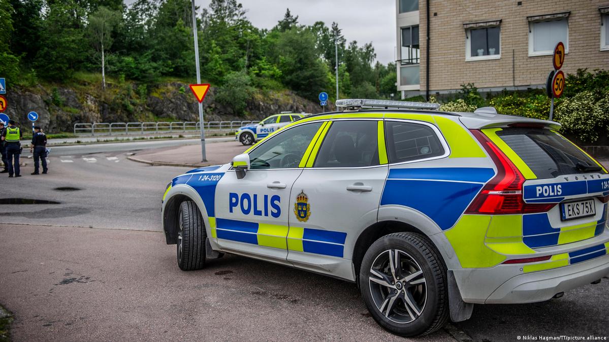 A police car in Fagersta