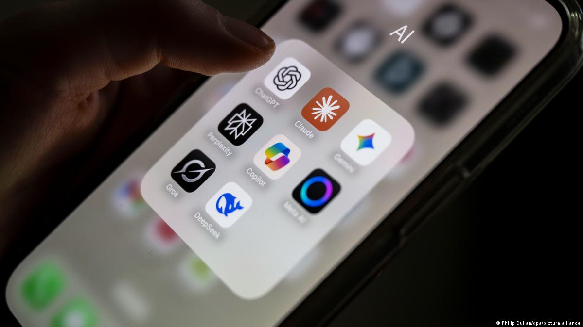Eight AI apps on an iPhone screen