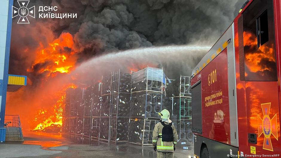 Russian strike on ammunition depot near Kyiv kills dozens