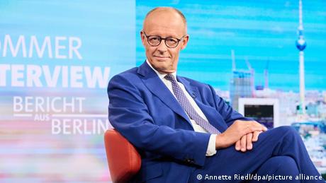 Kanzler Friedrich Merz beim Sommerinterview der ARD