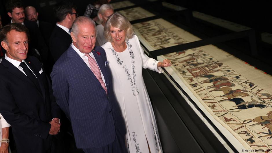 Macron visits Bayeux Tapestry with King Charles, PM Andy Burnham