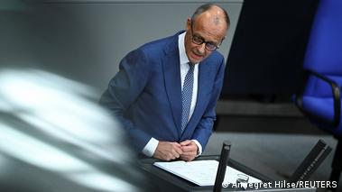 Image 6: German Chancellor Friedrich Merz speaks during the 2027 budget debate during a plenum session of the lower house of parliament, the Bundestag, in Berlin, September 9, 2026