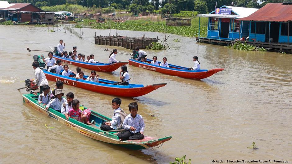 Cambodia's floating schools hit by rising fuel costs