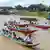 Floating schools on Tonle Sap lake in Cambodia