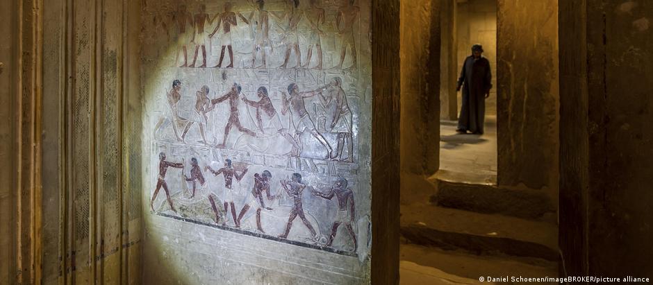 Tumba de Ptahhotep, em Saqqara, na mesma necrópole em que arqueólogos encontraram a tumba de Sekhentiu-Ptah.