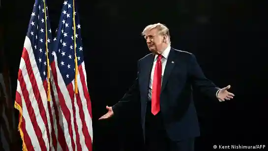 U.S. President Donald Trump arrives to speak after U.S. Vice President JD Vance delivered remarks during the second day of the Republican National Committee midterm convention at the American Airlines Center in Dallas, Texas, on September 10, 2026.