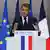 France's President Emmanuel Macron addresses the audience during a press conference