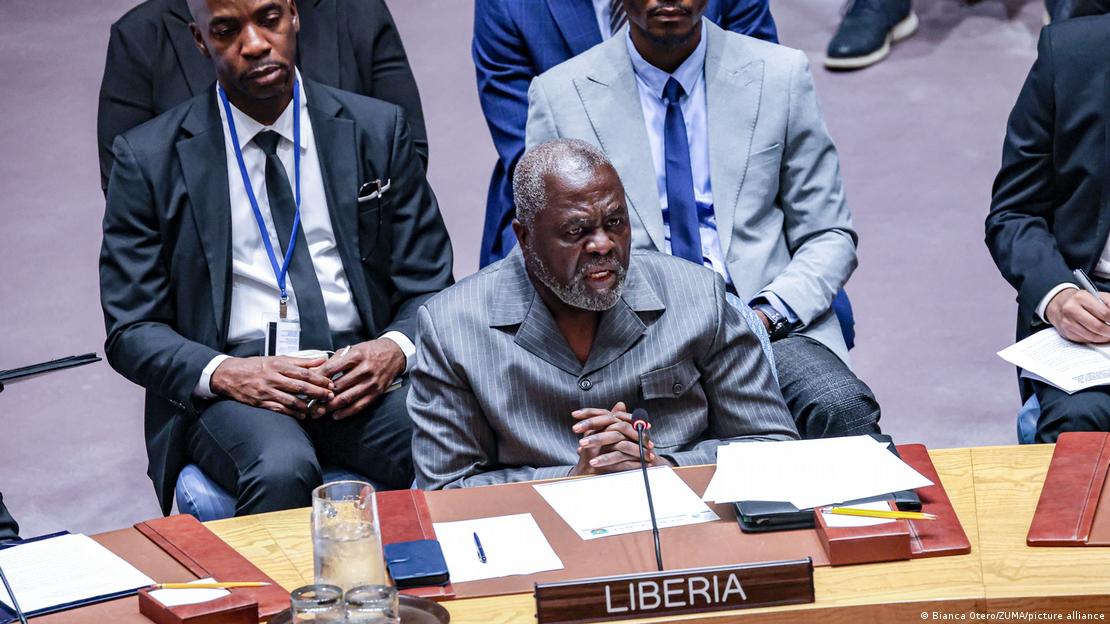 Image 2: Lews Garseedah Brown pictured at the UN on September 11, 2026