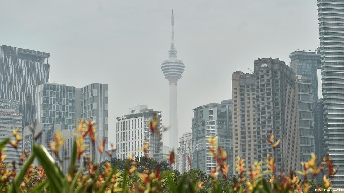 The KL Tower (C) and other buildings are seen shrouded by haze in Kuala Lumpur on September 21, 2026