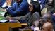 La representante de Venezuela toma notas durante el discurso de Trump.