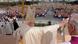 Pope Benedict XVI looks out over the crowd of more than 250,000 people at the historic Invalides complex