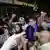 Moroccan PAM party members, including Youth Minister Mohamed Mehdi Bensaid, celebrate election result
