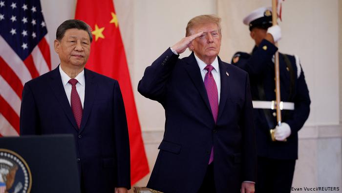 El presidente chino, Xi Jinping, recibido en la Casa Blanca por Donald Trump.
