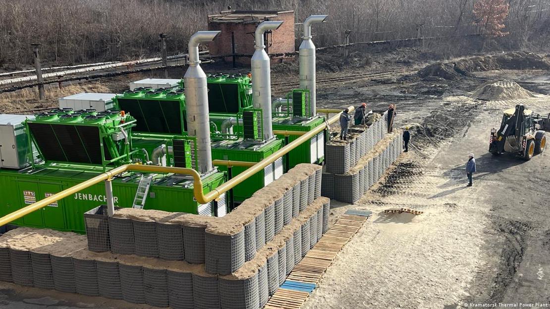 Bau von Schutzvorrichtungen aus Gabionen an Energieanlagen in Kramatorsk Bau von Schutzvorrichtungen aus Gabionen an Energieanlagen in Kramatorsk