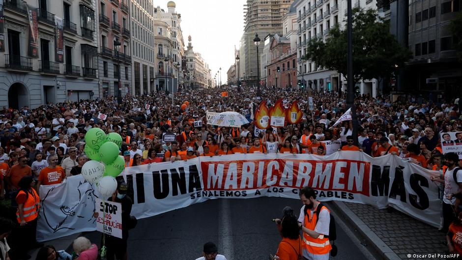Protestan en España contra la crisis de vivienda