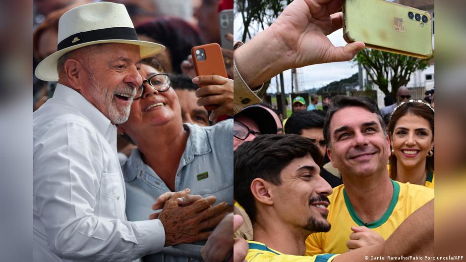 Photo: DW.com Lula da Silva and Flavio Bolsonaro seen campaigning in Brazil