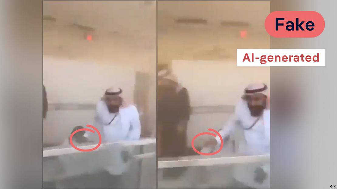 Image 2: Video stills from the video on X show how a hand suddenly appears out of nowhere. 